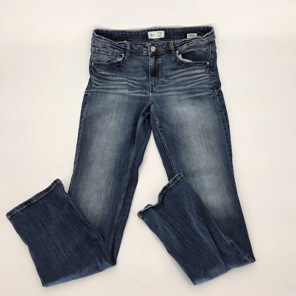 BKE Buckle Payton Women's Jeans 32 X 33.5 Mid-rise Blue Straight Stretch Denim